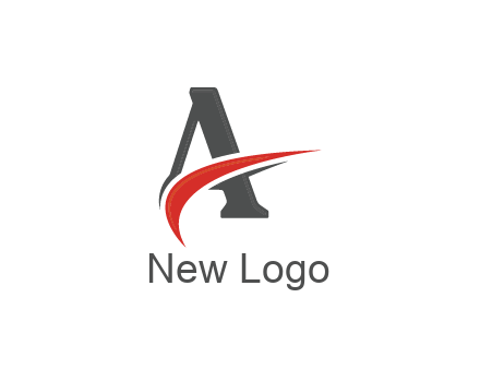 swoosh in letter A