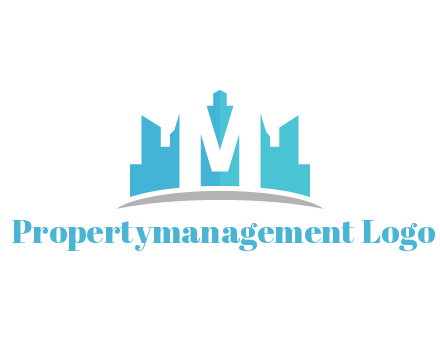 negative spacing letter M in cityscape