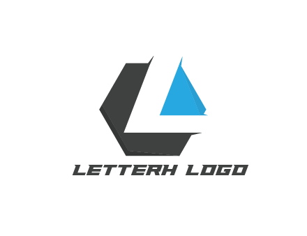 negative spacing letter L in hexagon