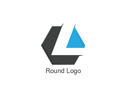 negative spacing letter L in hexagon
