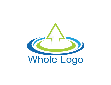 swooshes with arrow in middle