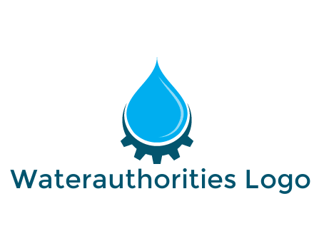 water droplet with half gear