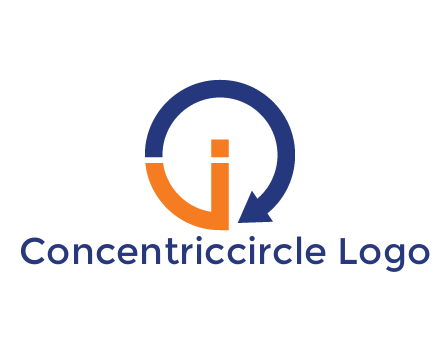 letter I joined to circle with arrow