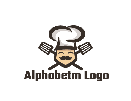 spatula behind chef wearing chef hat