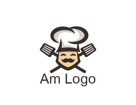 spatula behind chef wearing chef hat