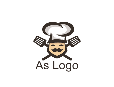 spatula behind chef wearing chef hat