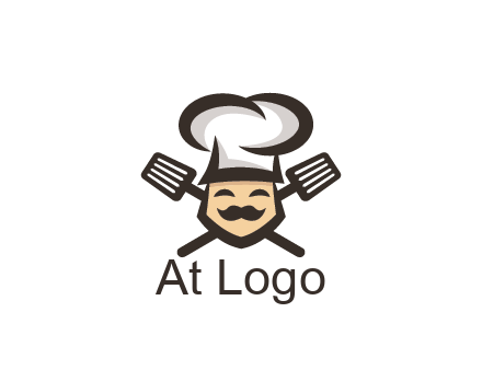 spatula behind chef wearing chef hat