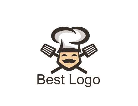 spatula behind chef wearing chef hat