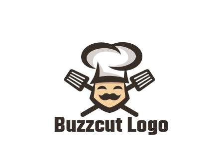 spatula behind chef wearing chef hat