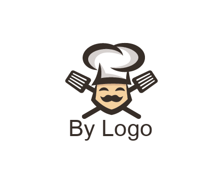 spatula behind chef wearing chef hat