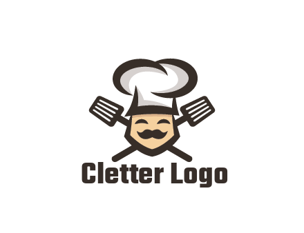 spatula behind chef wearing chef hat
