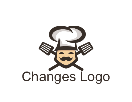 spatula behind chef wearing chef hat