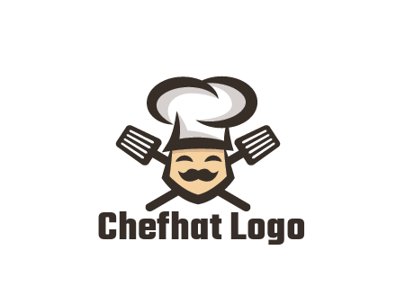 spatula behind chef wearing chef hat
