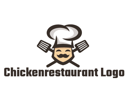 spatula behind chef wearing chef hat