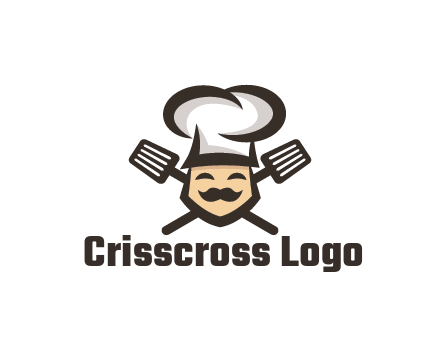 spatula behind chef wearing chef hat