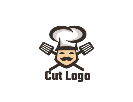 spatula behind chef wearing chef hat