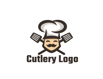 spatula behind chef wearing chef hat