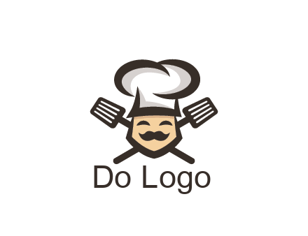 spatula behind chef wearing chef hat