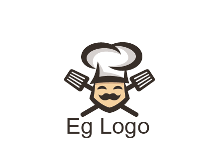 spatula behind chef wearing chef hat