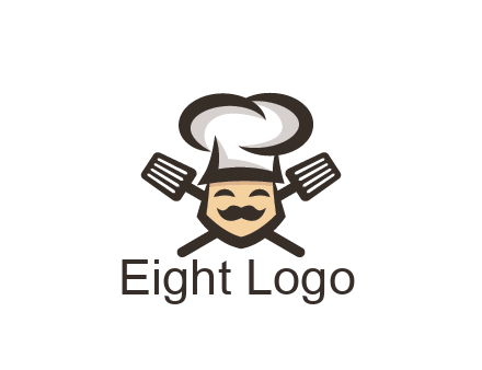 spatula behind chef wearing chef hat