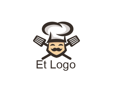 spatula behind chef wearing chef hat