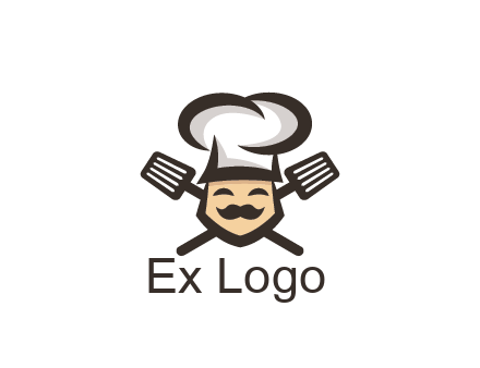 spatula behind chef wearing chef hat