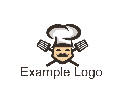spatula behind chef wearing chef hat