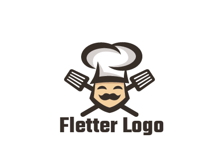 spatula behind chef wearing chef hat