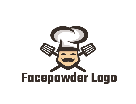 spatula behind chef wearing chef hat