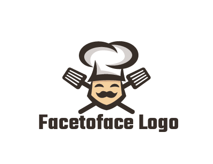 spatula behind chef wearing chef hat
