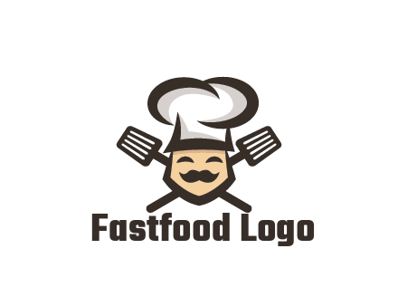spatula behind chef wearing chef hat