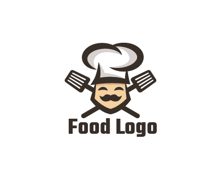 spatula behind chef wearing chef hat