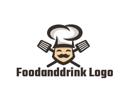 spatula behind chef wearing chef hat