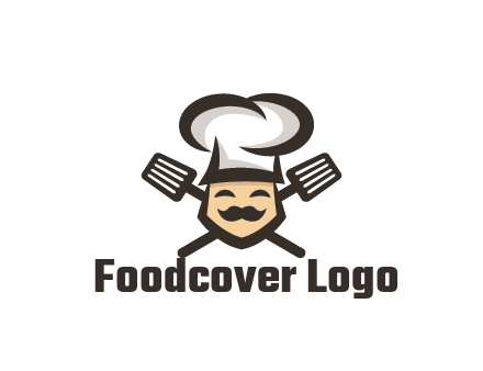 spatula behind chef wearing chef hat