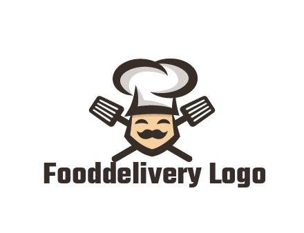 spatula behind chef wearing chef hat
