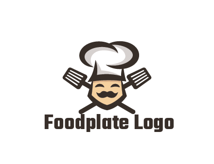 spatula behind chef wearing chef hat