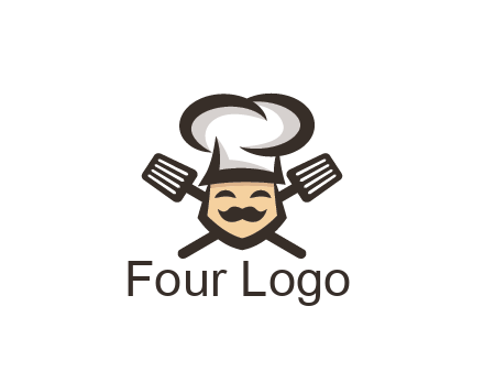 spatula behind chef wearing chef hat