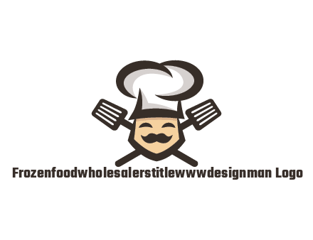 spatula behind chef wearing chef hat