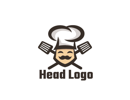 spatula behind chef wearing chef hat