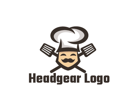 spatula behind chef wearing chef hat