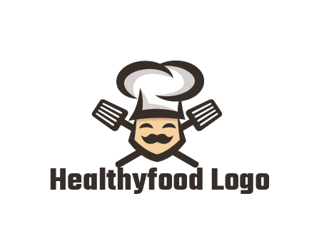 spatula behind chef wearing chef hat