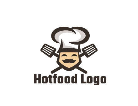 spatula behind chef wearing chef hat