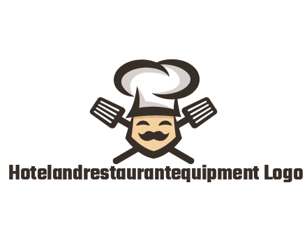 spatula behind chef wearing chef hat