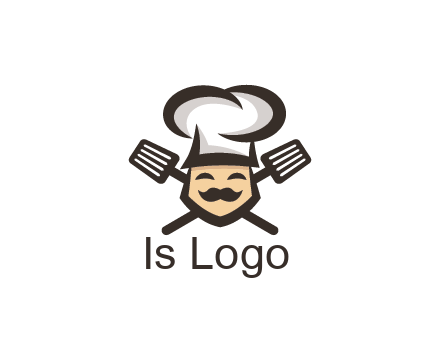 spatula behind chef wearing chef hat