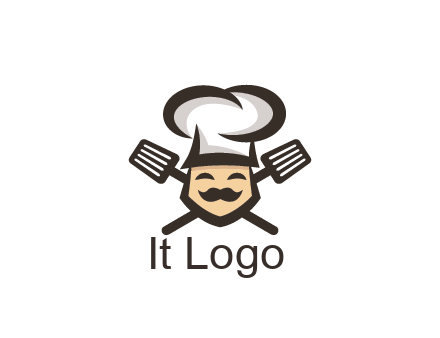 spatula behind chef wearing chef hat