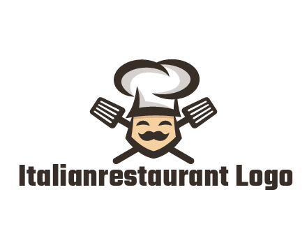 spatula behind chef wearing chef hat