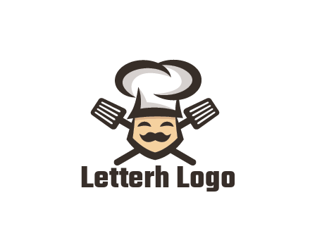 spatula behind chef wearing chef hat