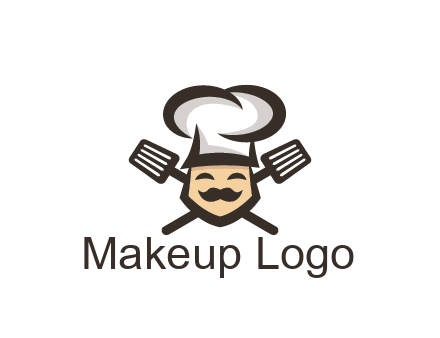 spatula behind chef wearing chef hat