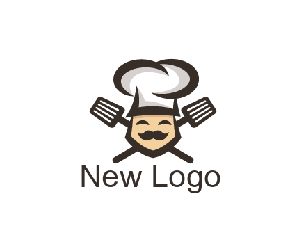 spatula behind chef wearing chef hat
