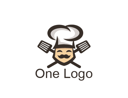 spatula behind chef wearing chef hat